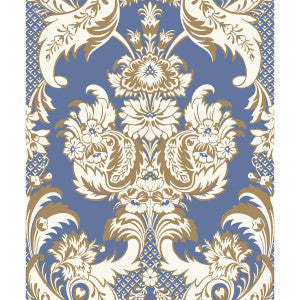 Cole & Son Wallpaper Wyndham Blue And Gold