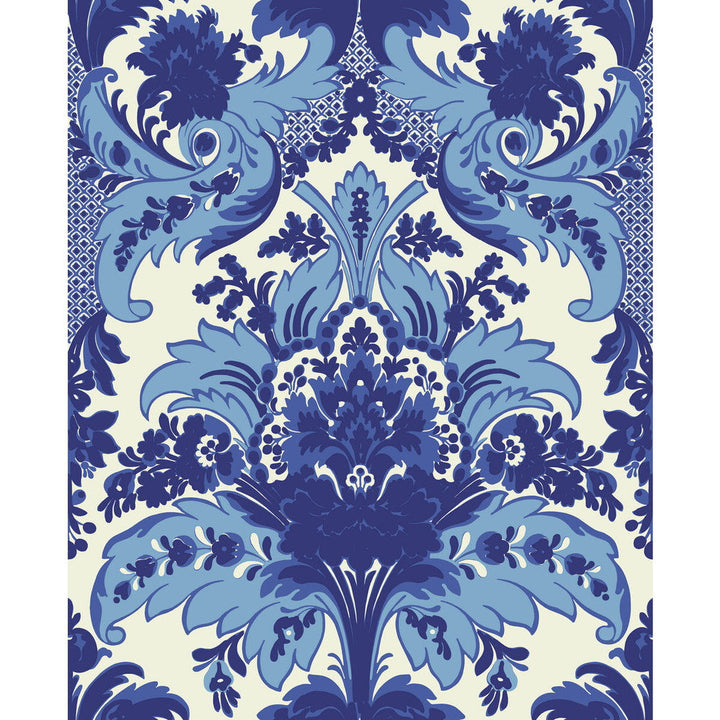 Aldwych Blue & White by Cole & Son Designer Wallcovering COLE & SON ALBEMARLE PAPER - 100% United Kingdom Horizontal: and Vertical: 25.22 20 - Swanky Fabrics -