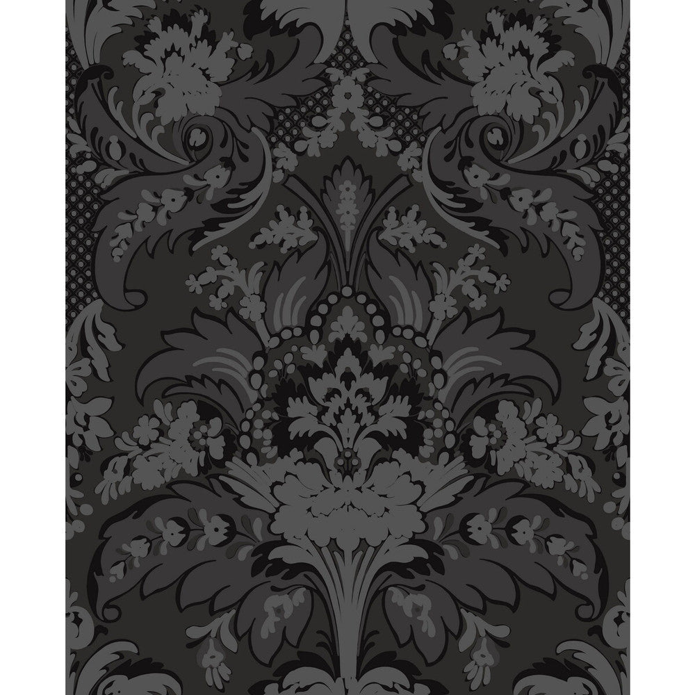 Aldwych Black And Graphite by Cole & Son Designer Wallcovering COLE & SON ALBEMARLE PAPER - 100% United Kingdom - Horizontal: - and Vertical: 25.22 20 - Swanky Fabrics -
