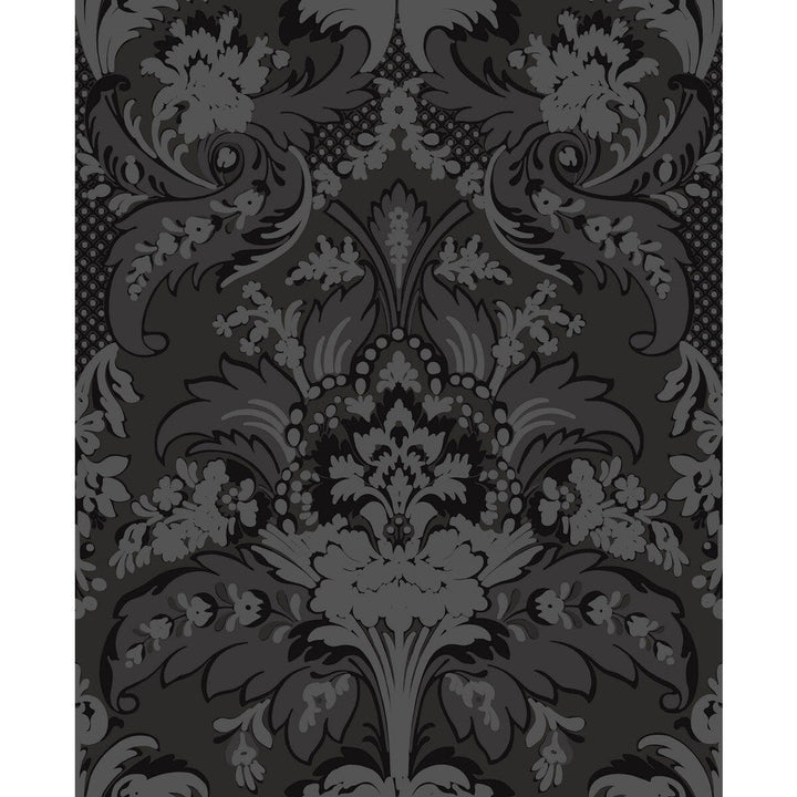 Aldwych Black And Graphite by Cole & Son Designer Wallcovering COLE & SON ALBEMARLE PAPER - 100% United Kingdom - Horizontal: - and Vertical: 25.22 20 - Swanky Fabrics -