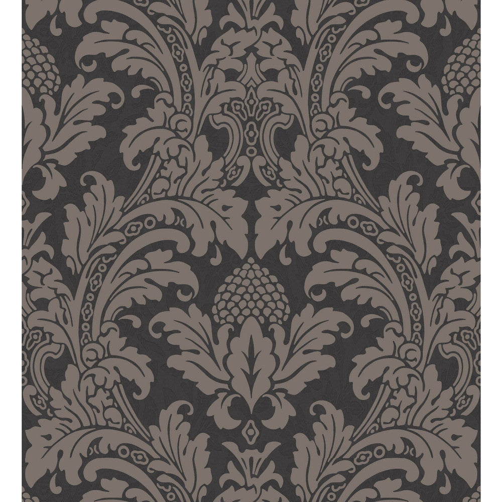 Blake Black And Graphite by Cole & Son Designer Wallcovering COLE & SON ALBEMARLE PAPER - 100% United Kingdom Horizontal: and Vertical: 20.88 21 - Swanky Fabrics -