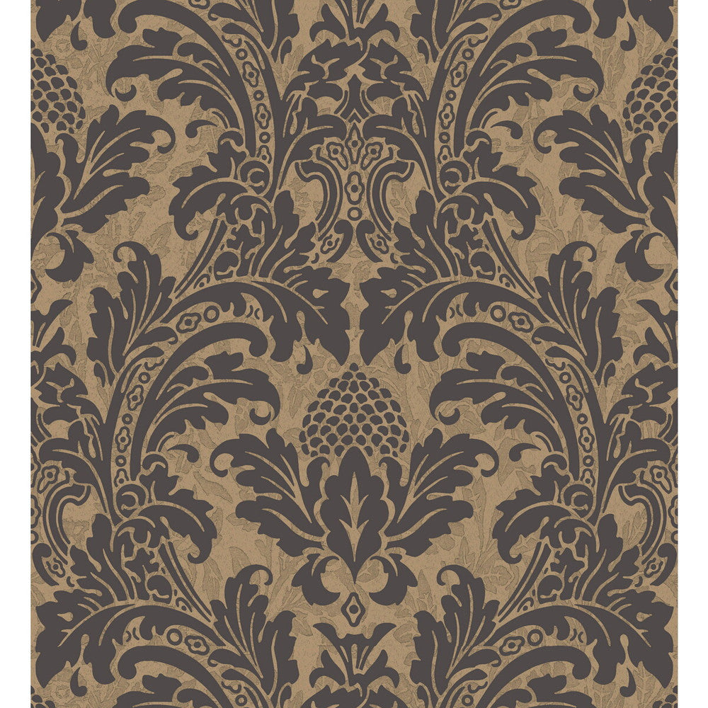 Blake Black And Gold by Cole & Son Designer Wallcovering COLE & SON ALBEMARLE PAPER - 100% United Kingdom Horizontal: and Vertical: 20.88 21 - Swanky Fabrics -