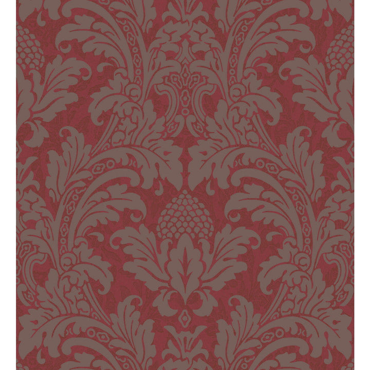 Blake Red And Silver by Cole & Son Designer Wallcovering COLE & SON ALBEMARLE PAPER - 100% United Kingdom Horizontal: and Vertical: 20.88 21 - Swanky Fabrics -