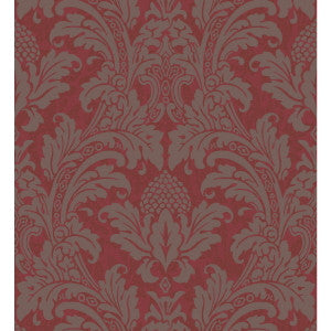 Cole & Son Wallpaper Blake Red And Silver