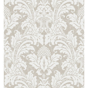 Cole & Son Wallpaper Blake White And Silver