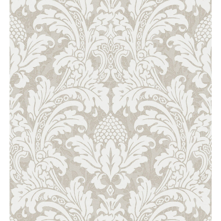 Blake White And Silver by Cole & Son Designer Wallcovering COLE & SON ALBEMARLE PAPER - 100% United Kingdom Horizontal: and Vertical: 20.88 21 - Swanky Fabrics -