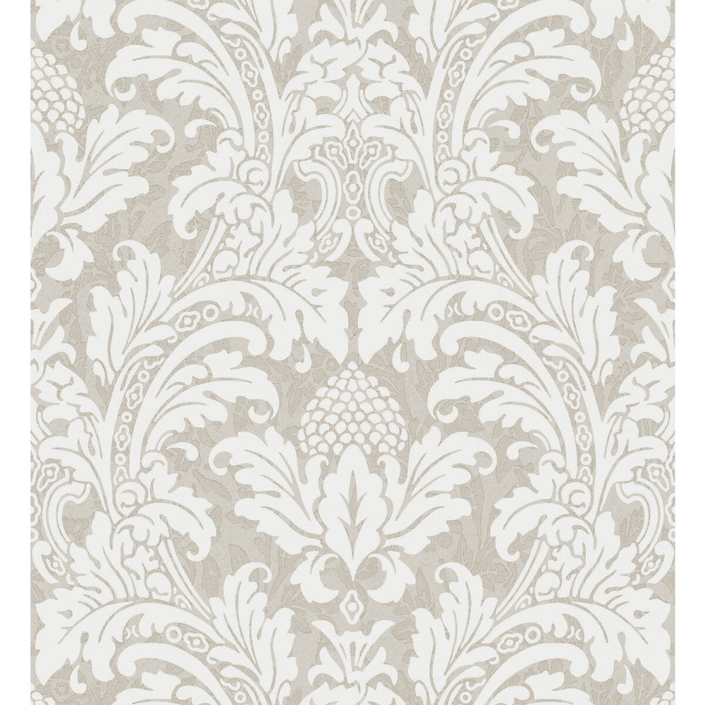 Blake White And Silver by Cole & Son Designer Wallcovering COLE & SON ALBEMARLE PAPER - 100% United Kingdom Horizontal: and Vertical: 20.88 21 - Swanky Fabrics -