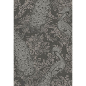 Cole & Son Wallpaper Byron Charcoal An Silver