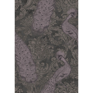 Cole & Son Wallpaper Byron Amythest And Charcoal