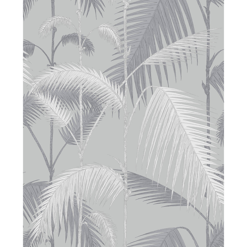 Palm Jungle Lilac & Grey by Cole & Son Designer Wallcovering CONTEMPORARY RESTYLED PAPER - 100% United Kingdom - Horizontal: 20.5 and Vertical: 25 20.5 - Swanky Fabrics -