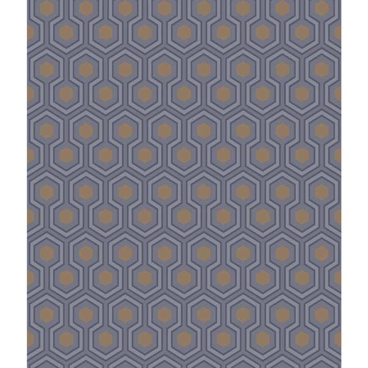 Hicks Hexagon Dk Gry/Bronz by Cole & Son Designer Wallcovering CONTEMPORARY RESTYLED PAPER - 100% United Kingdom Horizontal: 20.5 and Vertical: 4 20.5 - Swanky Fabrics -