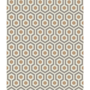 Cole & Son Wallpaper Hicks Hexagon Gold/Taupe
