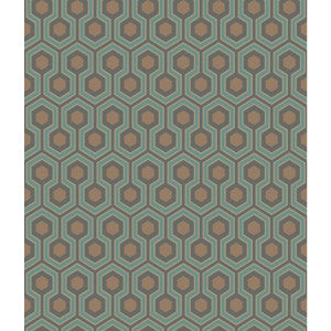 Cole & Son Wallpaper Hicks Hexagon Teal/Gold