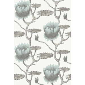 Cole & Son Wallpaper Summer Lily Aqua/White