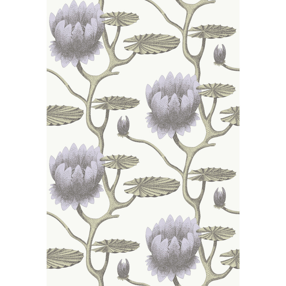 Summer Lily Lilac/Grn/Wt by Cole & Son Designer Wallcovering CONTEMPORARY RESTYLED PAPER - 100% United Kingdom Horizontal: 27 and Vertical: 19.75 27 - Swanky Fabrics -