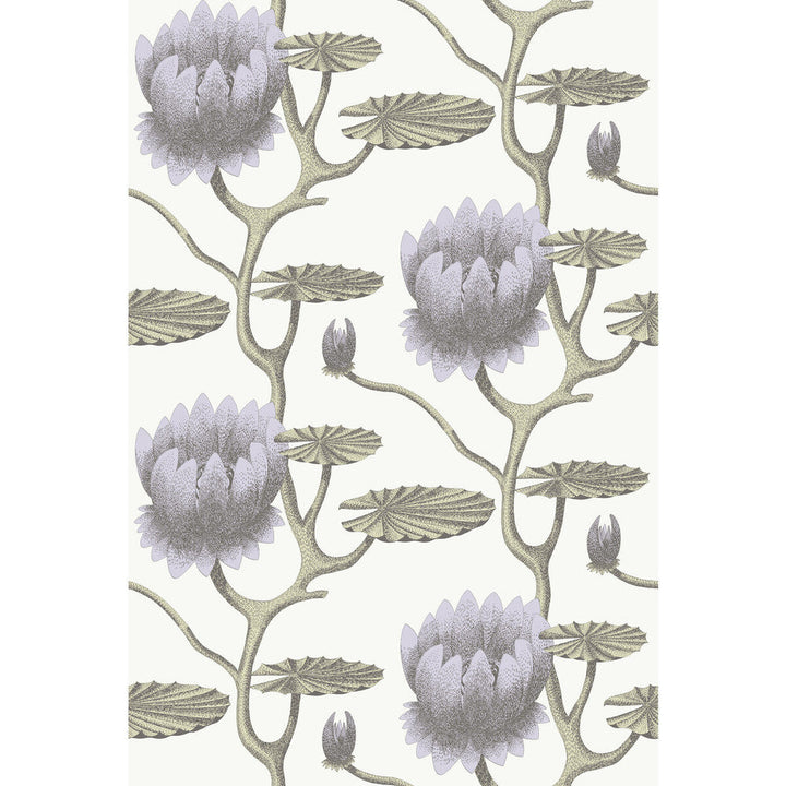 Summer Lily Lilac/Grn/Wt by Cole & Son Designer Wallcovering CONTEMPORARY RESTYLED PAPER - 100% United Kingdom Horizontal: 27 and Vertical: 19.75 27 - Swanky Fabrics -