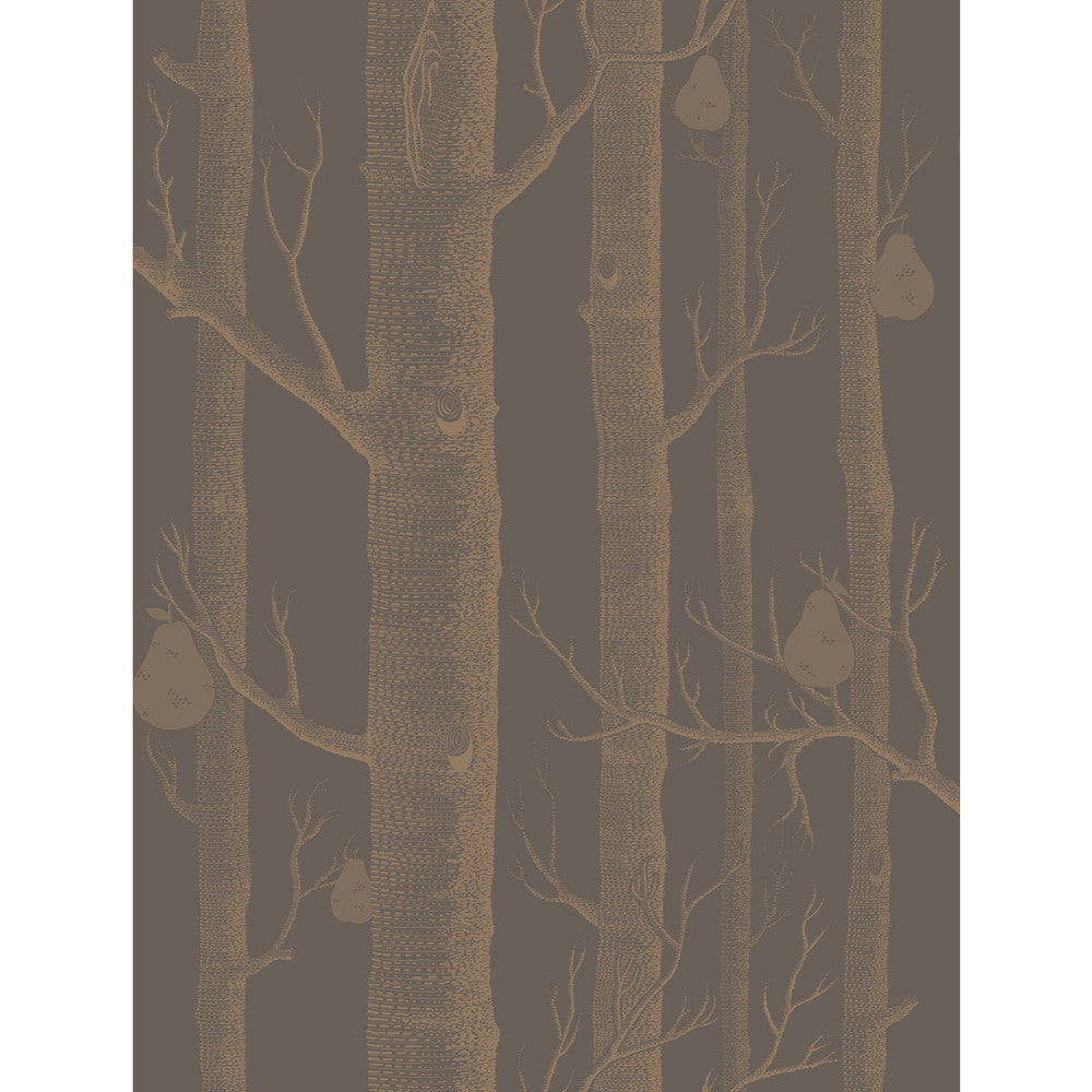 Woods & Pears Bronze/Black by Cole & Son Designer Wallcovering CONTEMPORARY RESTYLED PAPER - 100% United Kingdom Horizontal: 21 and Vertical: 27.5 21 - Swanky Fabrics -