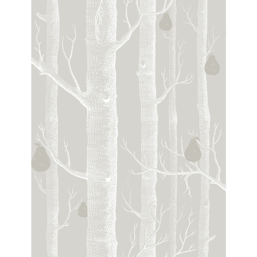 Woods & Pears Grey/Wht/Slvr by Cole & Son Designer Wallcovering CONTEMPORARY RESTYLED PAPER - 100% United Kingdom - Horizontal: 21 and Vertical: 27.5 21 - Swanky Fabrics -