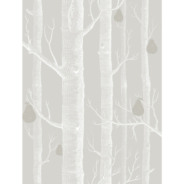 Woods & Pears Grey/Wht/Slvr by Cole & Son Designer Wallcovering CONTEMPORARY RESTYLED PAPER - 100% United Kingdom - Horizontal: 21 and Vertical: 27.5 21 - Swanky Fabrics -