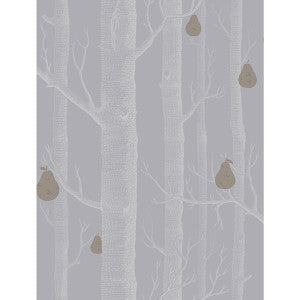 Cole & Son Wallpaper Woods & Pears Slate/Silver