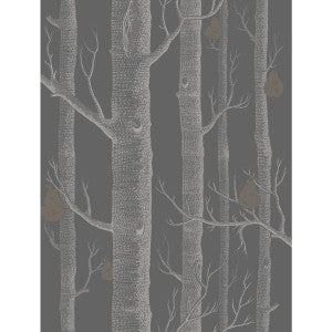 Cole & Son Wallpaper Woods & Pears Gilver/Black