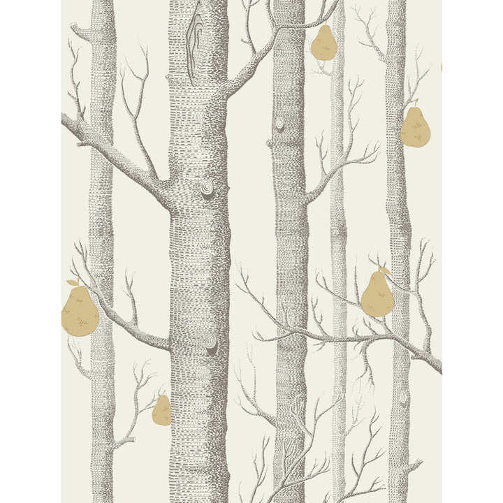 Woods & Pears Charcl/Lin/Gld by Cole & Son Designer Wallcovering CONTEMPORARY RESTYLED PAPER - 100% United Kingdom Horizontal: 21 and Vertical: 27.5 21 - Swanky Fabrics -