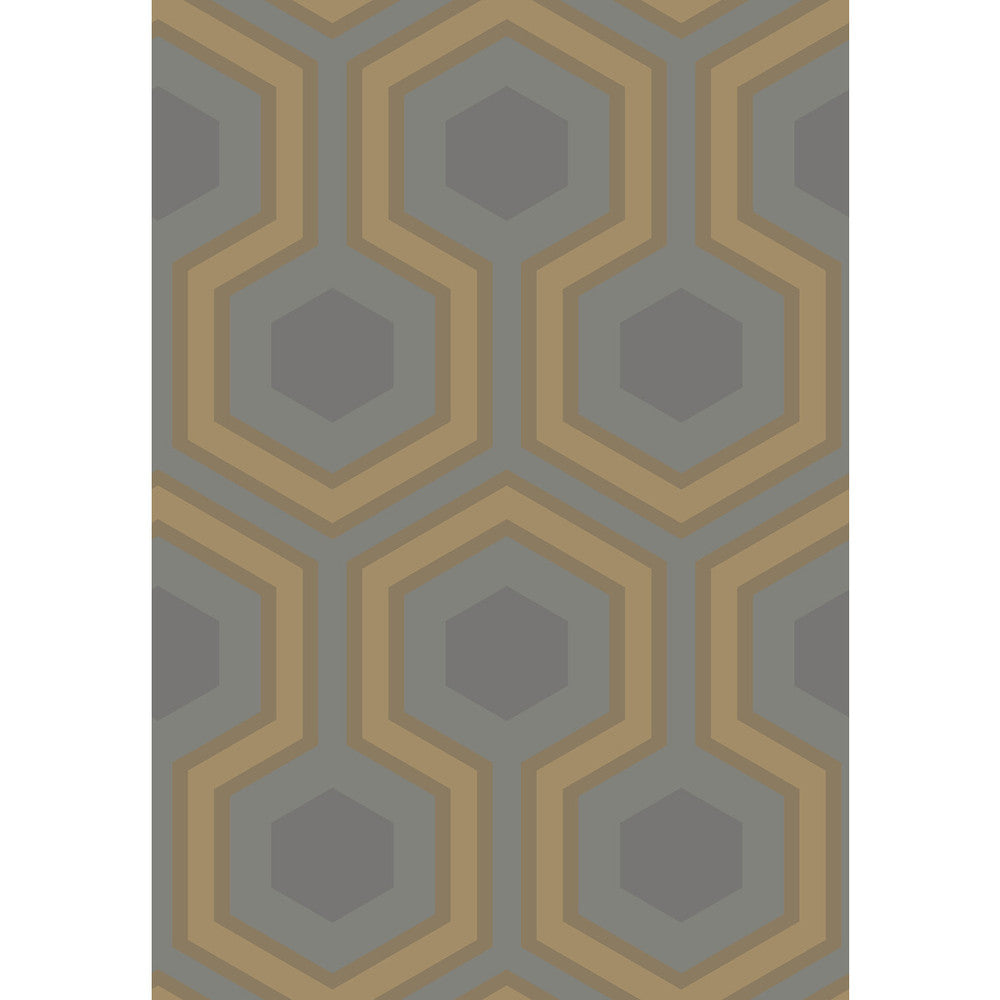 Hicks Grand Slate/Bron by Cole & Son Designer Wallcovering CONTEMPORARY RESTYLED PAPER - 100% United Kingdom Horizontal: 21 and Vertical: 15 21 - Swanky Fabrics -