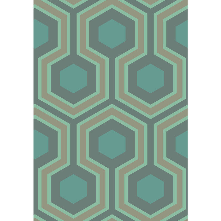 Hicks Grand Green by Cole & Son Designer Wallcovering CONTEMPORARY RESTYLED PAPER - 100% United Kingdom Horizontal: 21 and Vertical: 15 21 - Swanky Fabrics -