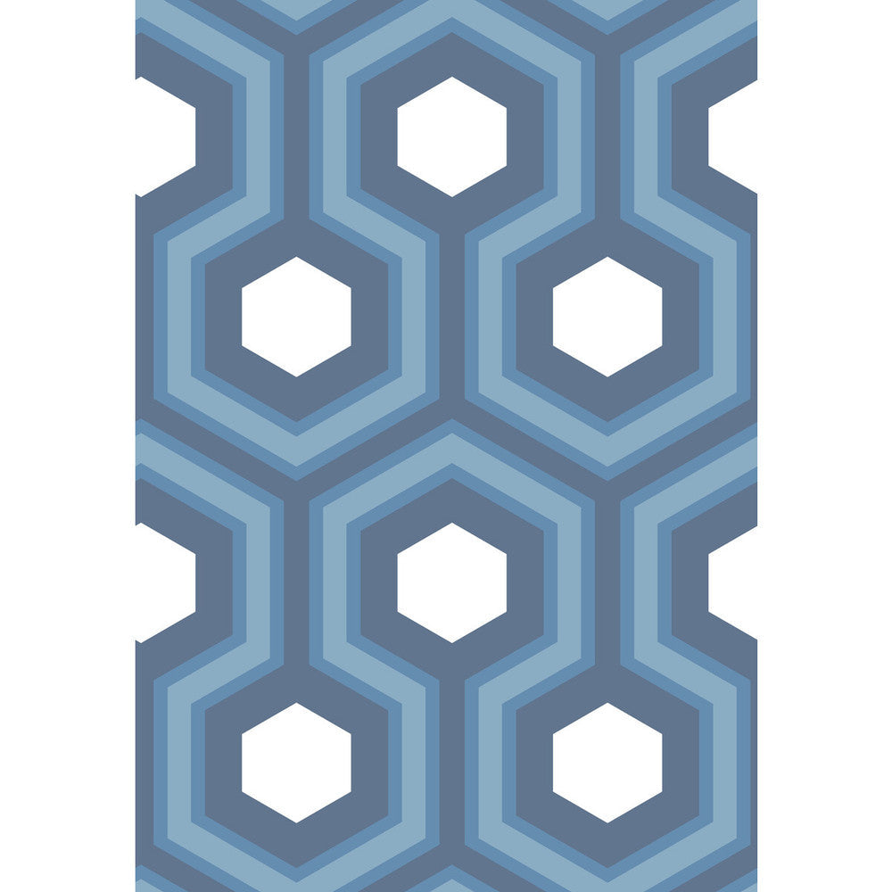 Hicks Grand Blue by Cole & Son Designer Wallcovering CONTEMPORARY RESTYLED PAPER - 100% United Kingdom - Horizontal: 21 and Vertical: 15 21 - Swanky Fabrics -