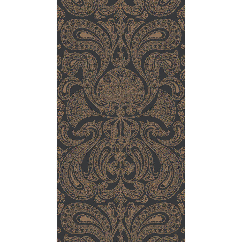 Malabar Bronze/Black by Cole & Son Designer Wallcovering CONTEMPORARY RESTYLED PAPER - 100% United Kingdom Horizontal: 21 and Vertical: 30 21 - Swanky Fabrics -
