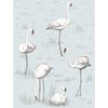 Cole & Son Wallpaper Flamingos Charcoal/Aqua