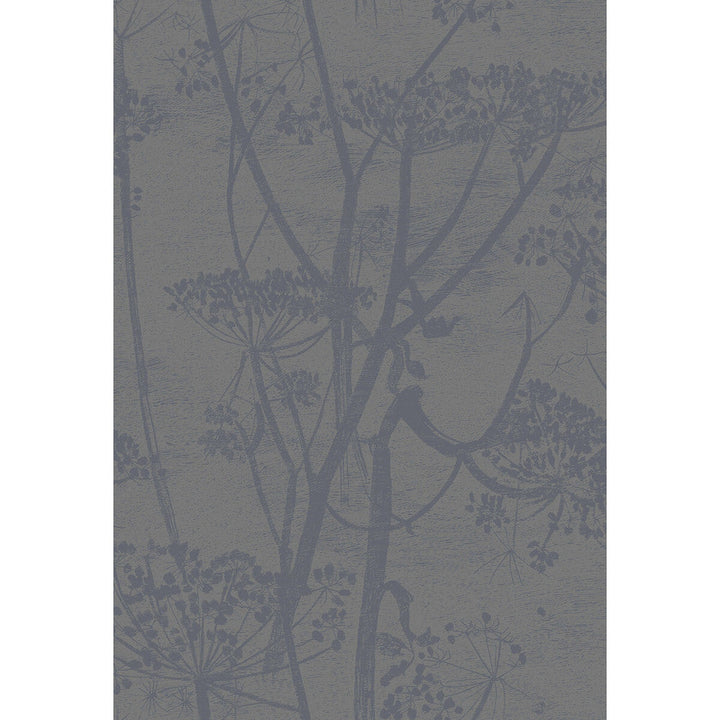 Cow Parsley Gilver/Black by Cole & Son Designer Wallcovering CONTEMPORARY RESTYLED PAPER - 100% United Kingdom Horizontal: 21 and Vertical: 30 21 - Swanky Fabrics -