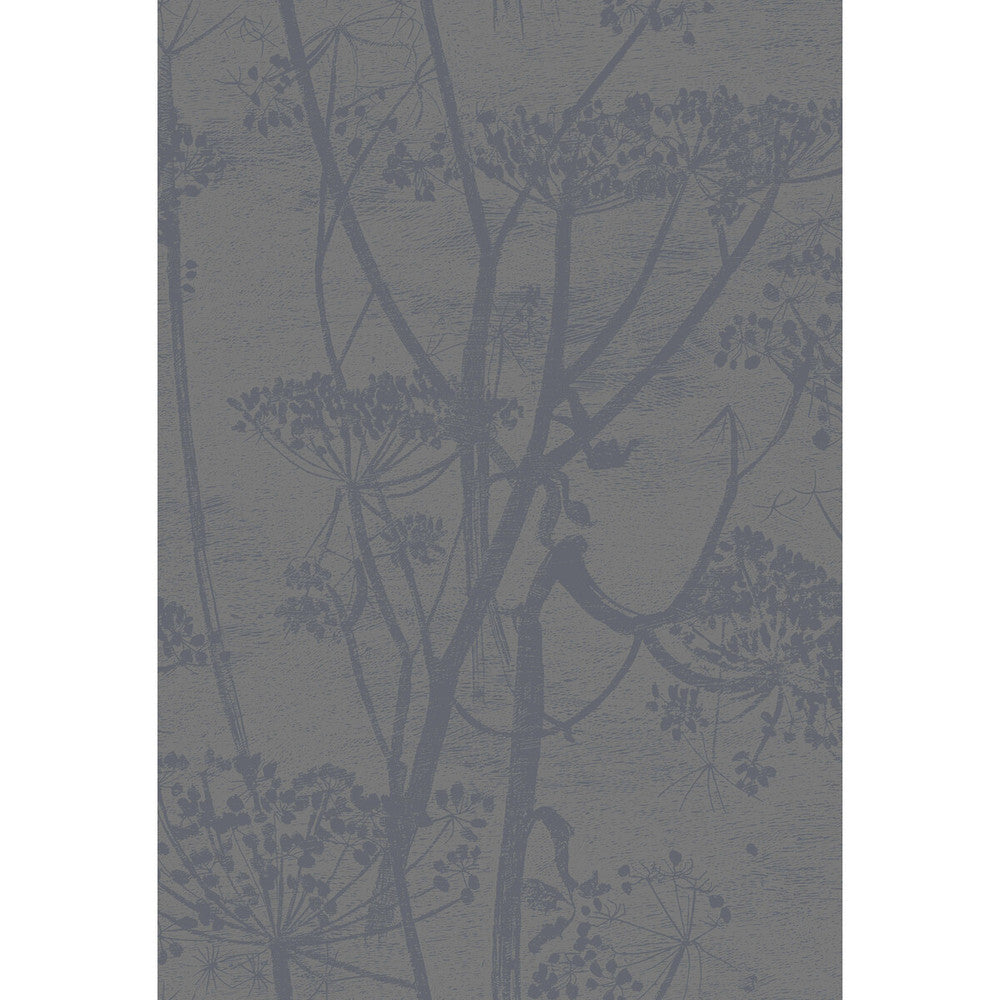 Cow Parsley Gilver/Black by Cole & Son Designer Wallcovering CONTEMPORARY RESTYLED PAPER - 100% United Kingdom - Horizontal: 21 and Vertical: 30 21 - Swanky Fabrics -