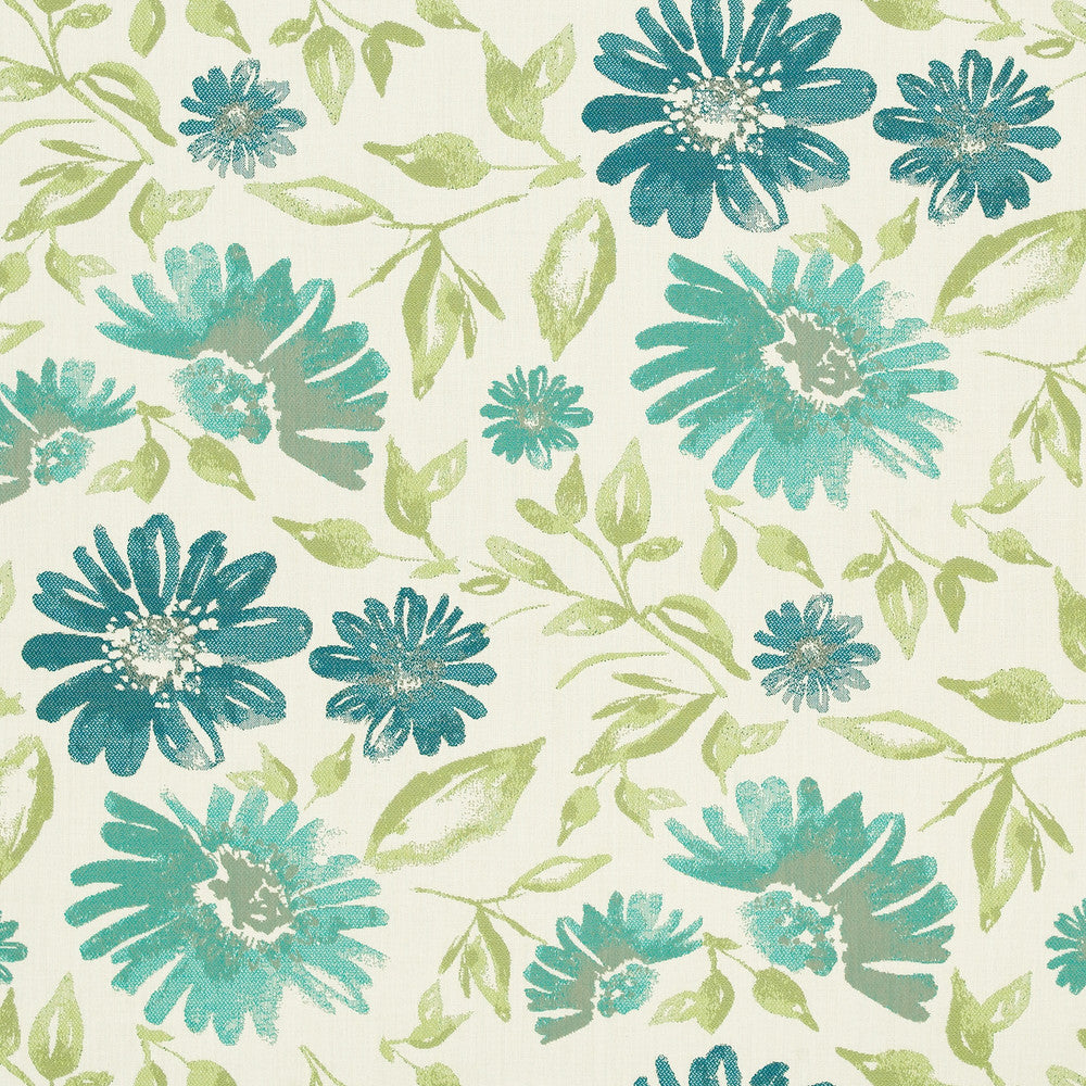 45760-0002 Violetta Baltic by Sunbrella Designer Fabric Sunbrella Elements - Decorative Sunbrella® Acrylic, Sunbrella® Polyester, Sunbrella® Non-Phthalate PVC USA or Imported 5-Year Horizontal: 28 in. and Vertical: 26.7 in. 54 in. - Swanky Fabrics -