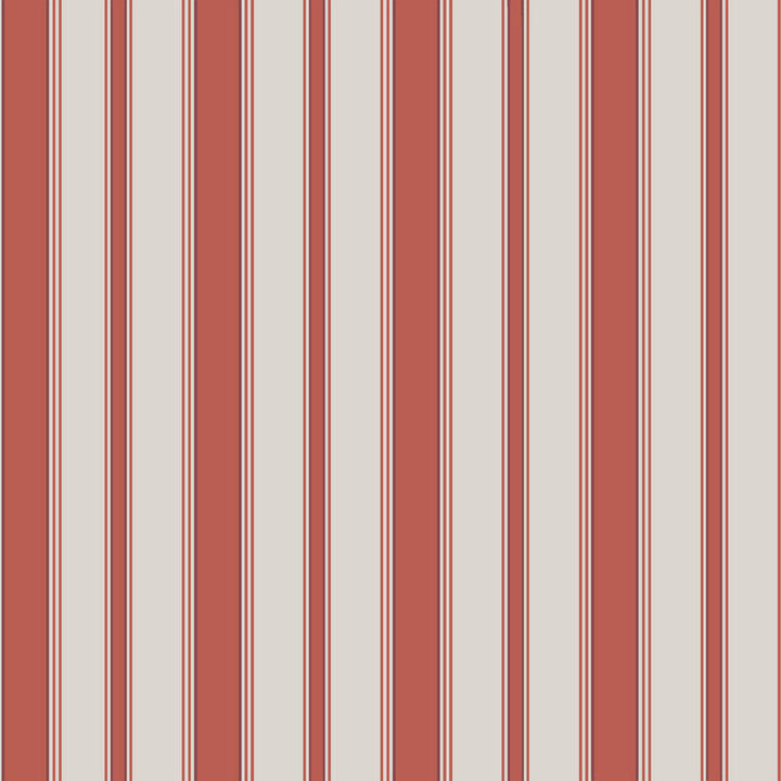 Cambridge Str Red And Sand by Cole & Son Designer Wallcovering COLE & SON FESTIVAL STRIPES PAPER - 100% United Kingdom Horizontal: 0 and Vertical: 0 21 - Swanky Fabrics -