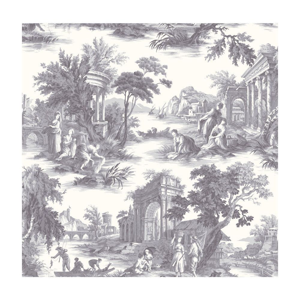 Villandry Charcoal by Cole & Son Designer Wallcovering - PAPER - 100% United Kingdom - Horizontal: - and Vertical: 26.8 27 - Swanky Fabrics -
