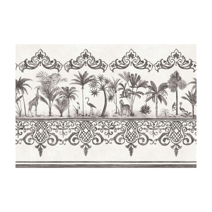 Rou Border Charcoal by Cole & Son Designer Wallcovering - PAPER - 100% United Kingdom - Horizontal: - and Vertical: - 20.5 - Swanky Fabrics -