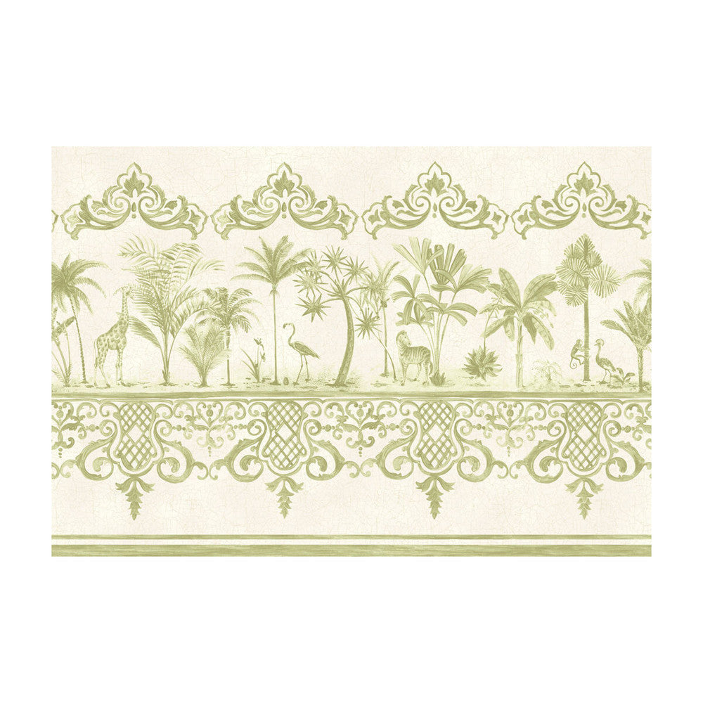 Rou Border Old Olive by Cole & Son Designer Wallcovering PAPER - 100% United Kingdom Horizontal: and Vertical: 20.5 - Swanky Fabrics -