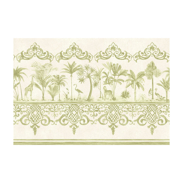 Rou Border Old Olive by Cole & Son Designer Wallcovering PAPER - 100% United Kingdom Horizontal: and Vertical: 20.5 - Swanky Fabrics -