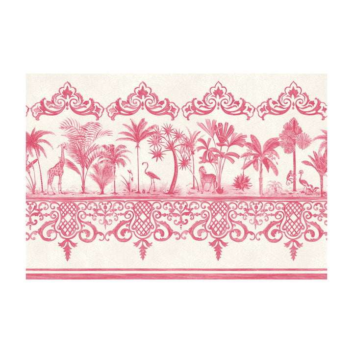 Rou Border Rose Pink by Cole & Son Designer Wallcovering PAPER - 100% United Kingdom Horizontal: and Vertical: 20.5 - Swanky Fabrics -