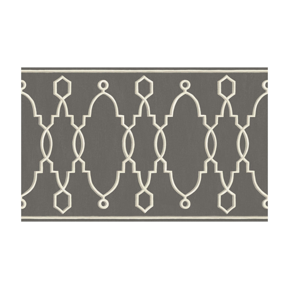 Parterre Border Charcoal by Cole & Son Designer Wallcovering PAPER - 100% United Kingdom Horizontal: and Vertical: 15.7 - Swanky Fabrics -