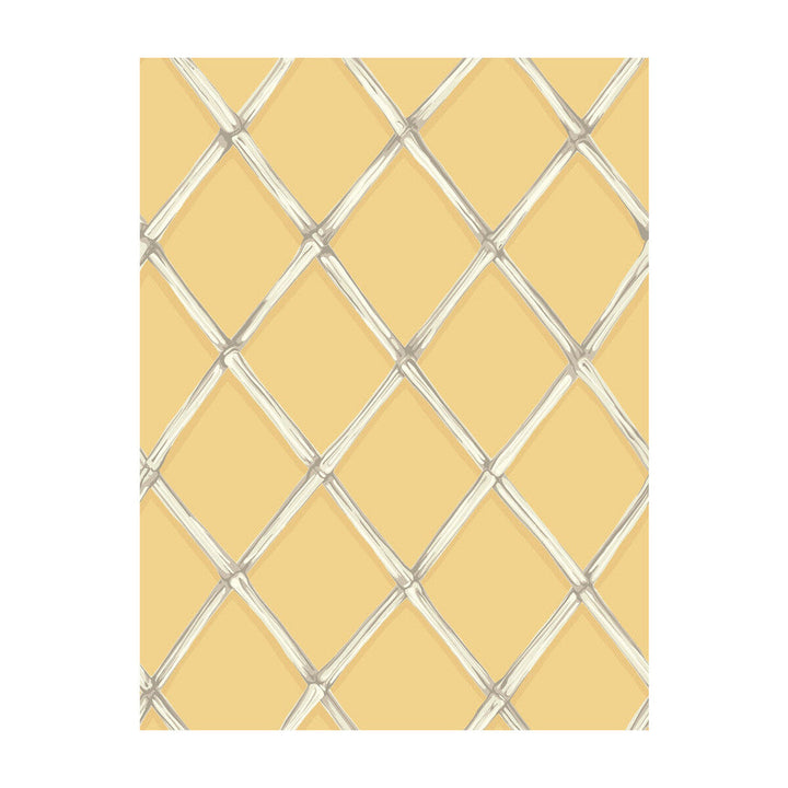 Bagatelle Yellow by Cole & Son Designer Wallcovering PAPER - 100% United Kingdom Horizontal: and Vertical: 27.5 21 - Swanky Fabrics -