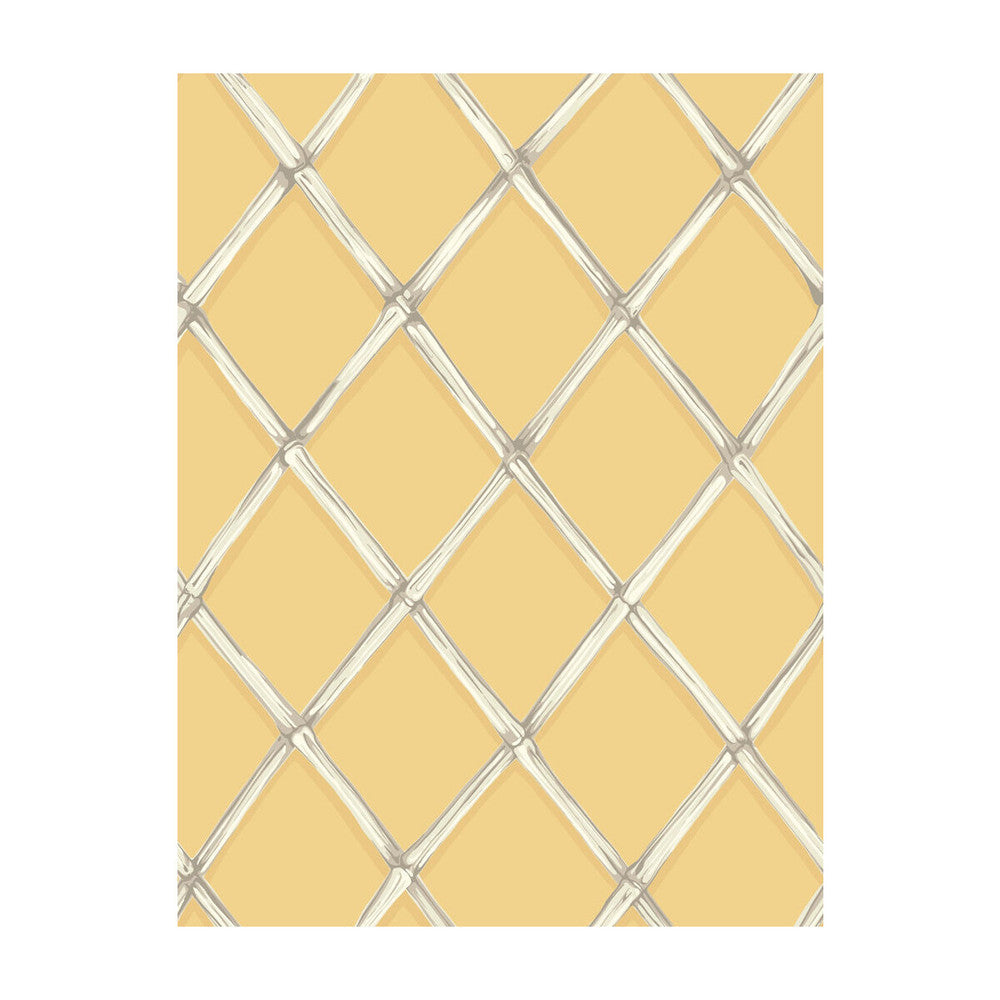 Bagatelle Yellow by Cole & Son Designer Wallcovering PAPER - 100% United Kingdom Horizontal: and Vertical: 27.5 21 - Swanky Fabrics -