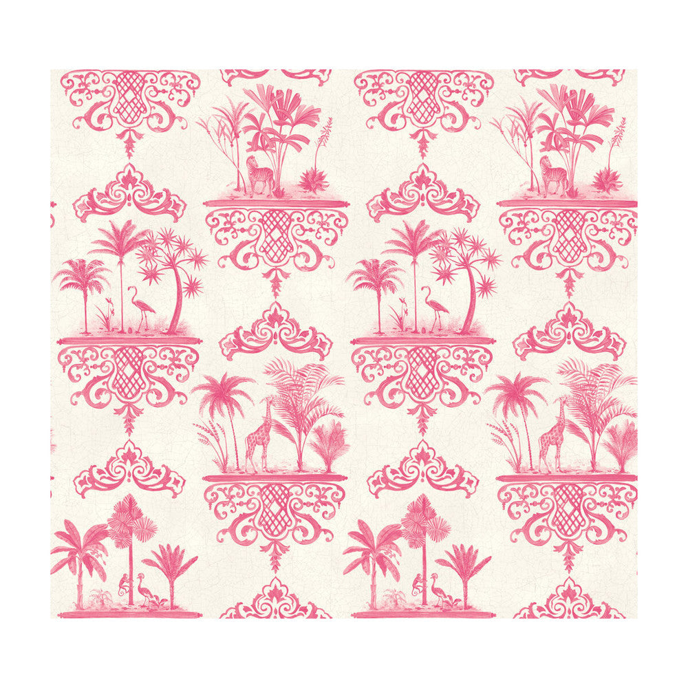 Rousseau Rose Pink by Cole & Son Designer Wallcovering PAPER - 100% United Kingdom Horizontal: and Vertical: 25.2 27 - Swanky Fabrics -