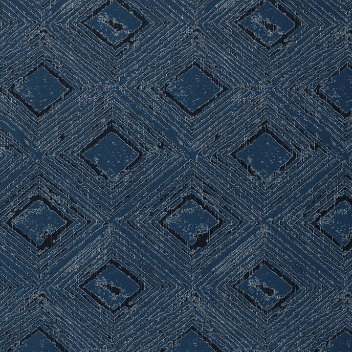 Calistoga A Dark Blue by Europatex Designer Fabric Calistoga 17% Viscos, 83% Polyester China Horizontal: 19.7" and Vertical: 11.25" 55" - Swanky Fabrics -
