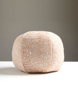 Leopard Pillow 12 Dia - Pink Sand A9SLEOPILL0003 by Scalamandre Designer Pillows AMAZINK 45% COTTON 31% VISCOSE 24% POLYESTER U.S.A. HEAVY DUTY Horizontal: 9.75" and Vertical: 7" 0 - Swanky Fabrics -