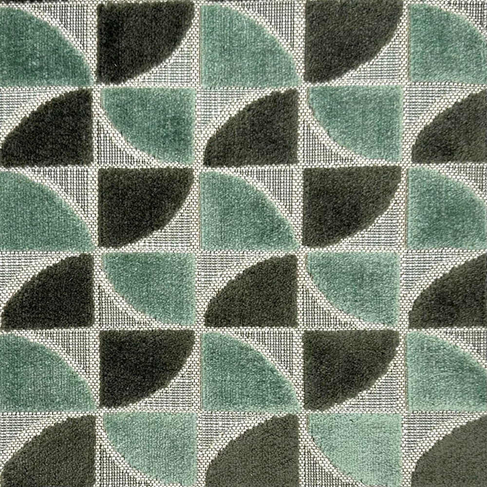 Pinwheel Jade by Europatex Designer Fabric Pinwheel 56% Polyester, 44% Cotton 13.5" H, 3.5" V 54.00 inches - Swanky Fabrics -
