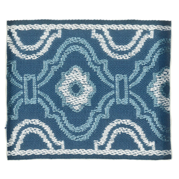 About 11 Denim by Stout Designer Trim INSIGHTS TRIM 51%SVI 49%POL CHINA </p><p>Repeat: 0 3.38 in - Swanky Fabrics -