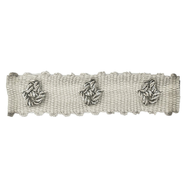 Abruzzi 4 Fog by Stout Designer Trim MOONDUST TRIM 48%SVI 37%LIN 15%MTL CHINA </p><p>Repeat: 0 0.88 in - Swanky Fabrics -
