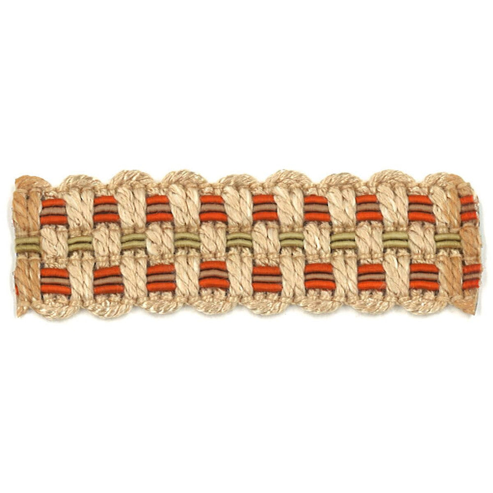 Adapt 12 Tangerine by Stout Designer Trim ART OF DESIGN TRIM-2 TAPES 100%SVI CHINA </p><p>Repeat: 0 0.88 in - Swanky Fabrics -
